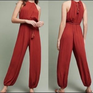 NWT Anthropologie Elevenses beach jumpsuit so L